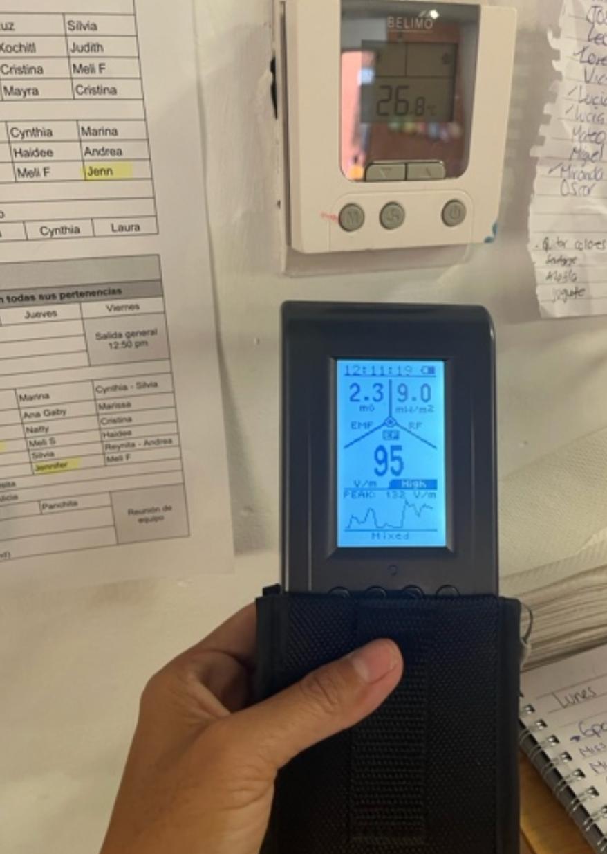 Medición EMF frente a control de aire acondicionado